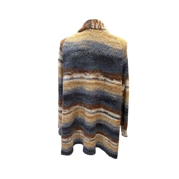 Ruby Rd. Women's 2XL Long Striped Cardigan Sweater Multicolor - Picture 5 of 7